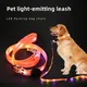 Pet light-up collar leash LED flashing collar USB charging dog walking pulling belt adjustable dog