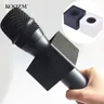 Microphone Logo Flag Station Square Shaped Interview KTV Mic Station Cube Interview Box ABS Prop