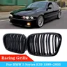 For BMW E39 5 Series 525 528 Gloss Black Grille Car Front Hood Grill Kidney Grilles Racing Grill