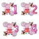 0-9-year-old Peppa Pig Page Anime Girl Birthday Party Balloon Background Decoration Mobile Doll Toy