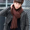 2022 New Arrived Brand Men Scarf Knit Spring Winter Scarves Long Size Male Warmer Women's Solid