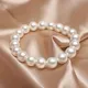 Classic Elegant Elastic White Pearl Bracelet For Women Men Wedding Banquet Stretch Bracelets 6-12mm