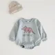 Dinosaur Print Baby Clothes Sweatshirt Romper Autumn Baby Bodysuits Toddler Infant Boys Bodysuits