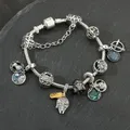 Star Wars Bracelet Darth Vader Ultimate Weapon Death Star Yoda R2D2 Millennium Falcon Charm DIY