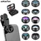 Phone Camera Lens Phone Lens Kit Clip on Fisheye/Macro/Wide Angle Lens For iPhone 16 15 14 13 12 11 Pro Max Samsung Smartphone