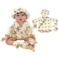 55cm 50cm Reborn Baby Doll Clothes Bear Rompers 22 Inch Doll Outfit Toys Clothing