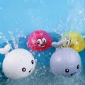 New Baby Spray Water Bath Toys Shower Swim Pool Bathing Electric Whale Bath Ball With Light Music