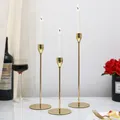 European Style Metal Candle Holders Simple Golden Wedding Decoration Bar Party Living Room Decor