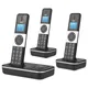 D1002 TAM-T 3-Handset Cordless Phone with Answering Machine Caller ID/Call Waiting 1.6 inch LCD 3