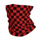 Black And White Checkered Bandana Neck Warmer Windproof Wrap Face Scarf for Ski Colorful Geometric