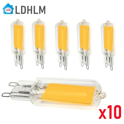 10 Pcs G9 LED Light Bulb 7W 9W 12W 15W 220V Glass Lamp Constant Power Light LED Lighting G9 G4 COB Bulbs Super Bright
