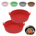 Air Fryer Silicone Baking Tray Reusable Basket Mat Non-Stick Round Microwave Pads Baking Mat Oven