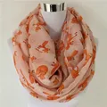 New Fashion Fox Infinity Scarf Animal Scarf Small Fox Scarves in Long Scarf Fox in Tan Shawls hot