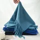 New 62 Color Winter Scarf For Women Long Warm Cashmere Scarves Hijab Solid Lady Shawl Wrap Female