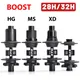 GOLDIX 370 Mountain Bike Boost Hubs 28/32 Holes Mtb Cube 4 Bearing 36T Ratchet Hub Disc Brake HG XD