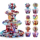 Disney Spiderman Birthday Party Supplies Decor 3-Tiers Display Stand Cupcake Tower Paper Tray Cake