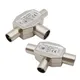 One-to-Two TV Antenna Splitter Adapter 2 Way TV Male to Female Antenna Coaxial Signal Distributor