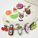 Wholesale 1pcs PVC Shoe Accessories for Crocs Charms Cake Doughnut Badge Women Clogs Buckle Kids Pin