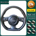 Braid Car Steering Wheel Cover For Audi TT TTS (8J) 2006-2014 A3 S3 (8P) Sportback (42) Microfiber