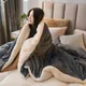 Wool Throw Blanket Keep Warm Winter Bed Blankets Double Sided Queen Duvet Cover Camping Double Bed