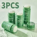 3PC Green Tea Cleansing Stick Mask Remove Blackheads Acne Deep Cleansing Purifying Clay Mask Oil