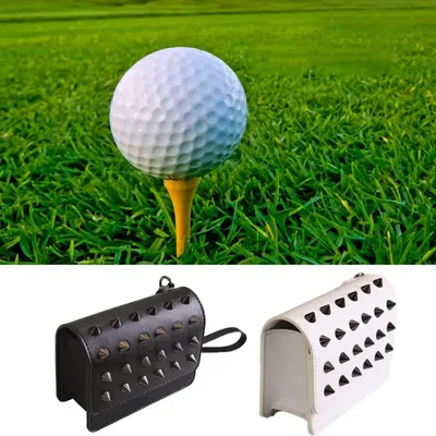 Outdoor Golf Rangefinder Leather Case Storage Bag Fashion Rivet Korean Trend Rangefinder Bag Golf
