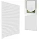 White Blind for Window Temporary Window Shade Light Filtering Pleated Fabric Shade Self Adhesive