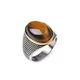 Herren/Damen 316l Edelstahl Onyx Textur vergoldete Ringe klassischer Modetrend Schmuck hochwertige