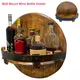 Wooden Wall Mount Wine Bottle Holder Whiskey Bottle Rack Vintage Wall Shelves Wood Display Stand