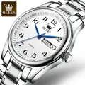 Swiss luxury brand OLEVS men's quartz watch Arabic numerals stainless steel waterproof calendar