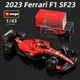 Bburago 1:43 2023 F1 Dust Cover Version Ferrari SF23 Alloy Car Formula Racing Diecast Model Toy