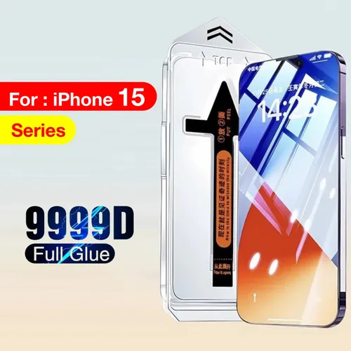 Für iPhone 15 Pro 14 plus Max Displays chutz folie gehärtetes Glas 13 12 11 xs xr x staubfreies