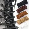 2 teile/para Runde Solide Polyester Schwarz Braun Schnürsenkel Für Marder Boot Frauen Männer Outdoor Wandern Stiefel Sport Schuhe Spitze Saiten