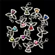 12Pcs Mix Angels Keychain Guardian Angel Wings Fairy Charms For Jewelry Making Supplies Colorful