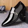 Herren-Lederschuhe, Skate-Oxford-Schuhe für Herren, zum Hineinschlüpfen, helles Leder, Business-Freizeitschuhe, Schuhe mit spitzer Zehenpartie für Herren