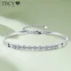 Tbcyd 3mm Moissan ite Diamant Armband Armreif für Frauen s925 Sterling Silber Luxus Hochzeits feier