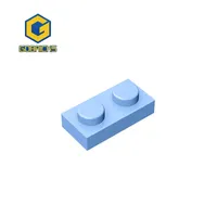 Gobricks 10PCS MOC Baut Partikel Platte 1x2 Kompatibel mit 3023 6225 DIY Bausteine Partikel Kind