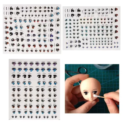 Nette Cartoon Augen Anime Figur Puppen Auge Wasser Aufkleber Für DIY für Puppe Acce