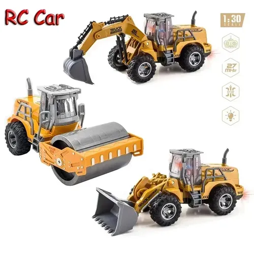 RC Autos Kinder Spielzeug für Jungen Fernbedienung Auto Kinder Spielzeug Bagger Bulldozer Roller