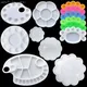 White Painting Supplies Alternatives Paint Pigment Tray Round Palette Plastic Palette Watercolor Art