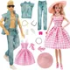 Paar Puppe Kleidung neues Set für Barbies & Ken Puppe Zubehör Kleid Hüte Halsketten Schuhe Brille