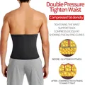 Mens Abdomen Reducer Sauna Body Shaper Fitness Sweat Trimmer Belt Waist Trainer Belly Slimming