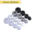 2.5mm~50.6mm Silicone Rubber Caps Black/White/Transparent/Grey T-type Hole Plugs Snap-on Gasket