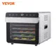 VEVOR 6 Trays Food Dehydrator Machine 700W Stainless Steel Electric Food Dryer w/ Digital Adjustable