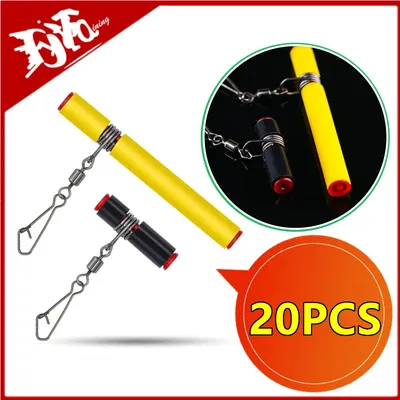 New 20/10 Pcs Black Plastic Head Swivel Sea Fishing Balance Strong Snap String Hooks Bracket