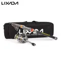 Lixada Telescopic Fishing Rod Reel Combo Full Kit Carbon Fiber Rod Pole Spinning Reel Fishing Bag