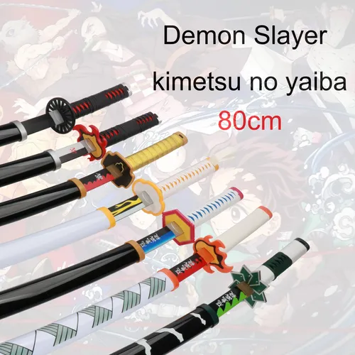 Spielzeug Schwert Dämonen töter Katana 80cm Holzschwert Cosplay Waffe Zenitsu Muichirou Mitsuri