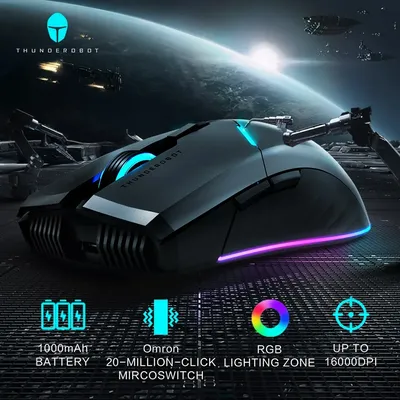 Thunder obot ml703 Gaming-Maus verkabelt 2 4g drahtlose Gaming-Mäuse verkabelt RGB dpi wiederauf