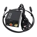 Digital-Analog-Audio-Wandler Glasfaser-Koaxial signal zu analogem DAC SPDIF Stereo 3 5mm Buchse