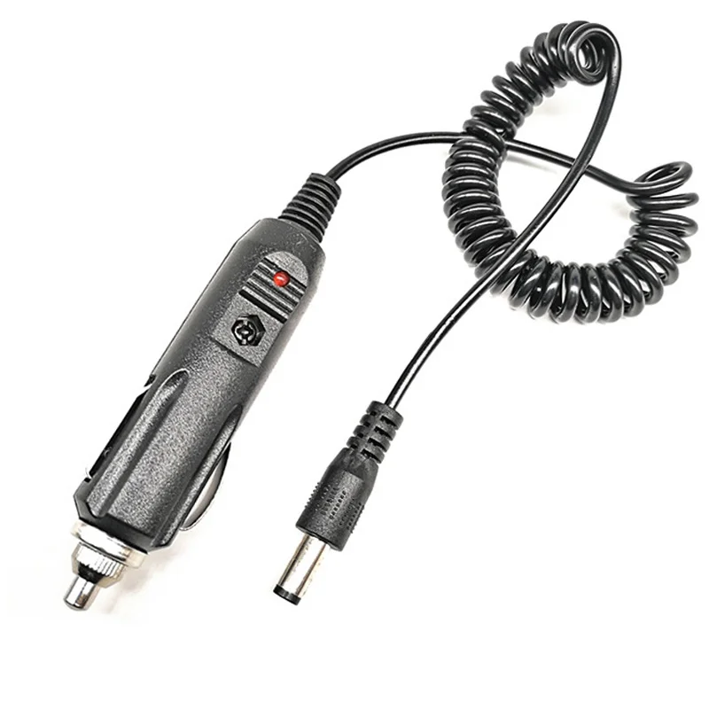 Auto Feuerzeug Slot Ladekabel für Baofeng UV-5R UV-5RE 5ra Walkie Talkie Ladestation 12V DC Strom ladung für Funk kabel Image